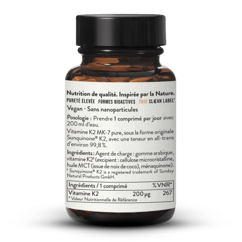 Comprims de vitamine K2 200 g (vegan)