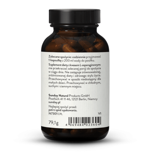 Kwas L-asparaginowy 750 mg w kapsukach
