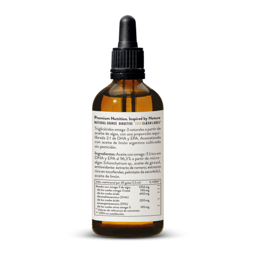 Aceite De Omega 3 Vegano, DHA 30% + EPA 15%