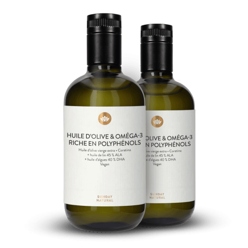 Huile d'olive et d'omga-3 riche en polyphnols