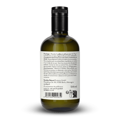 Huile d'olive et d'omga-3 riche en polyphnols