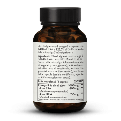 Omega 3 EPA 400 mg + DHA 225 mg vegano
