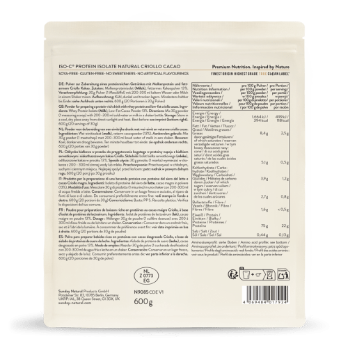 ISO-C® Whey Natural Cacao