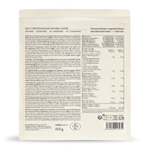 ISO-C Whey Natural Coffee