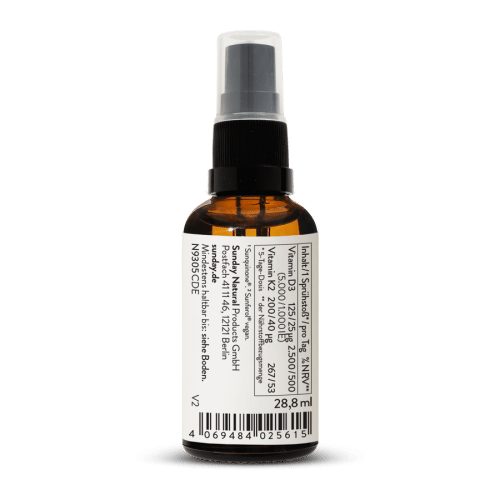 Vitamin D3 + K2 MK7 5000IE + 200g Liposomal Spray Vegan