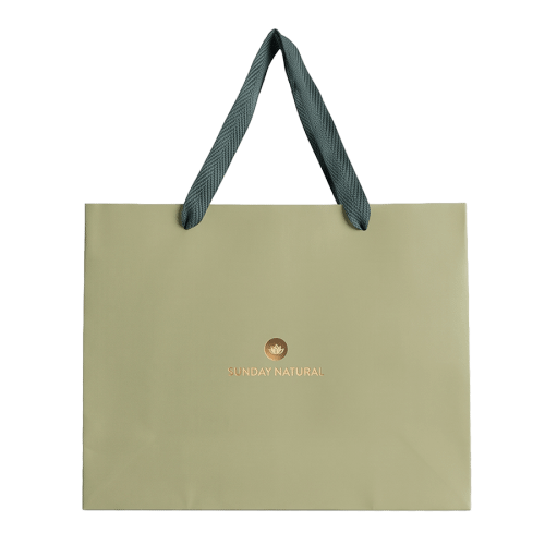 Geschenktte Hellgrn mit Goldlogo (50 Stck)