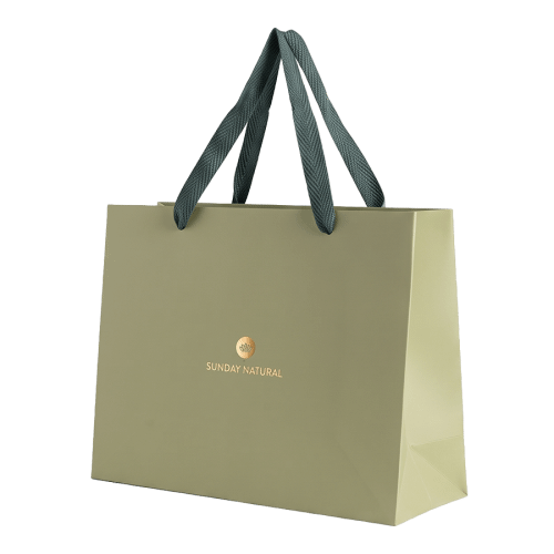 Geschenktte  Hellgrn mit Goldlogo (50 Stck)