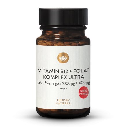 Vitamin B12 MH3A + Folsure (Folat) 1000g + 400g Presslinge