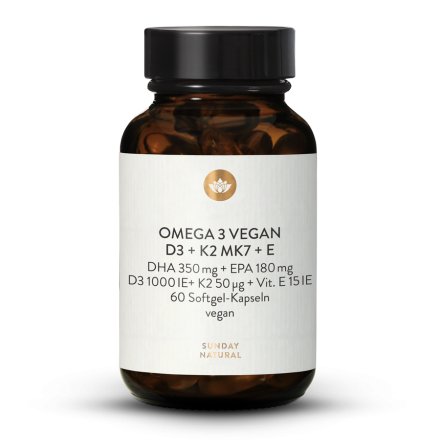 Omega 3 plus Vitamin D3 + K2 + E Vegan