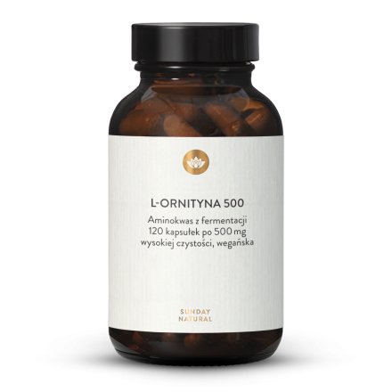 L-ornityna 500 kapsuek z fermentacji, wegaska
