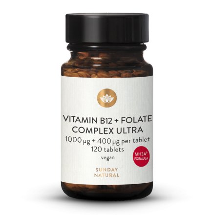 Vitamina B12 MH3A® + ácido fólico (folato) 1000 µg + 400 µg