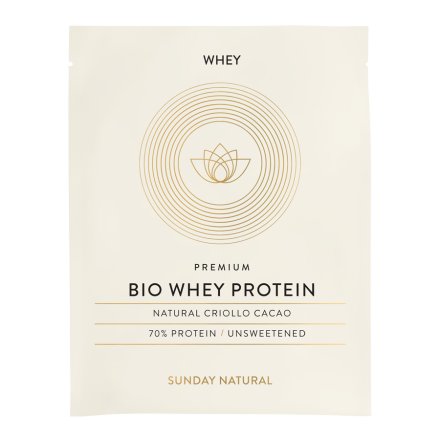Organic Whey Protein Sachet Natural Cacao
