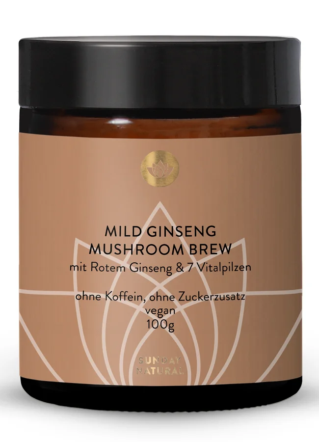 Mild ginseng mushroom brew