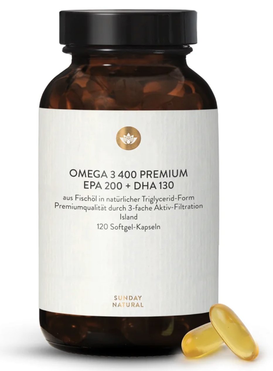 Omega 3 400 Premium von Sunday Natural Omega 3 400 Premium von Sunday Natural