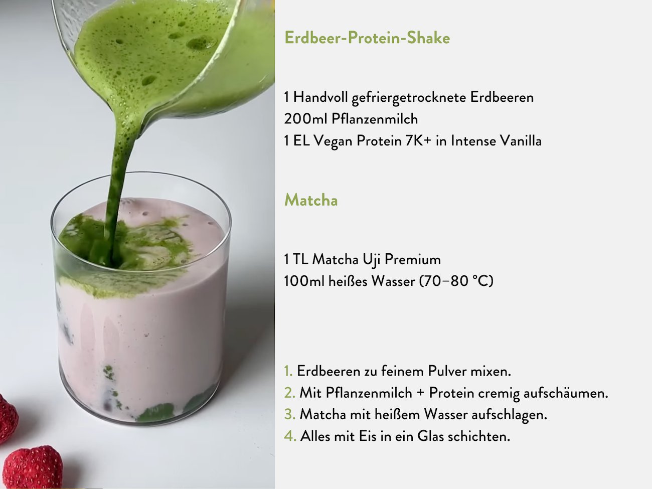 Erdbeer-Protein-Shake Rezept von Sunday Natural