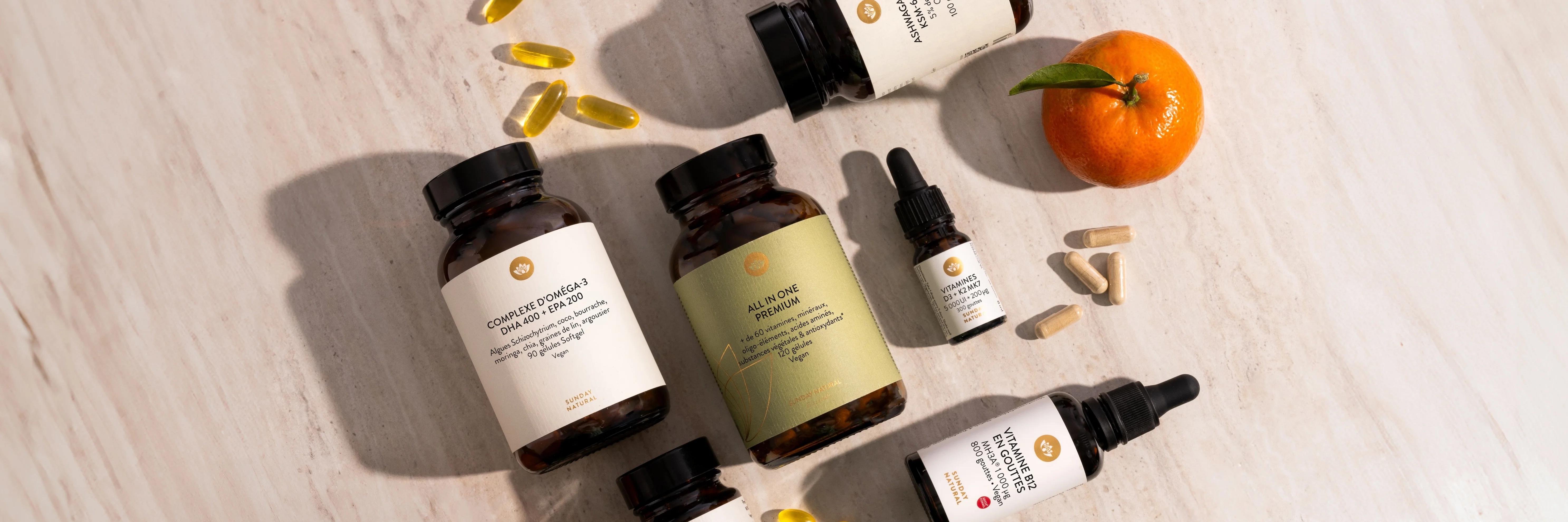 Vegane Supplements von Sunday Natural Vegane Supplements von Sunday Natural