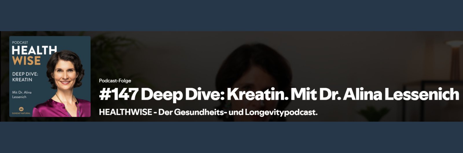 Informationen zur Podcastfolge Nr. 147 Deep Dive: Kreatin. Mit Dr. Alina Lessenich Informationen zur Podcastfolge Nr. 147 Deep Dive: Kreatin. Mit Dr. Alina Lessenich
