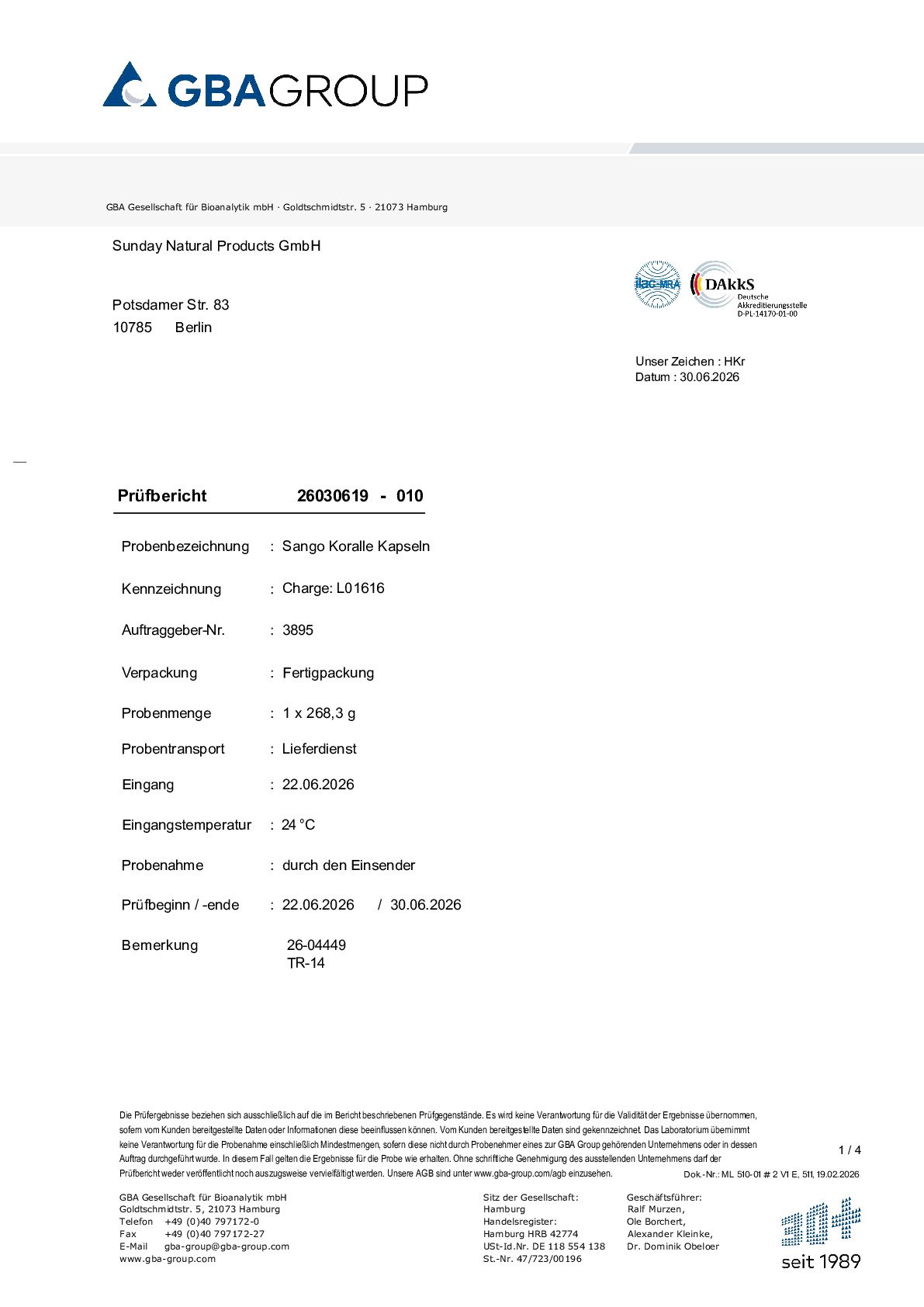 AKTIVE INGREDIENSER/TUNGMETALLER/MIKROBIOLOGI AKTIVE INGREDIENSER/TUNGMETALLER/MIKROBIOLOGI