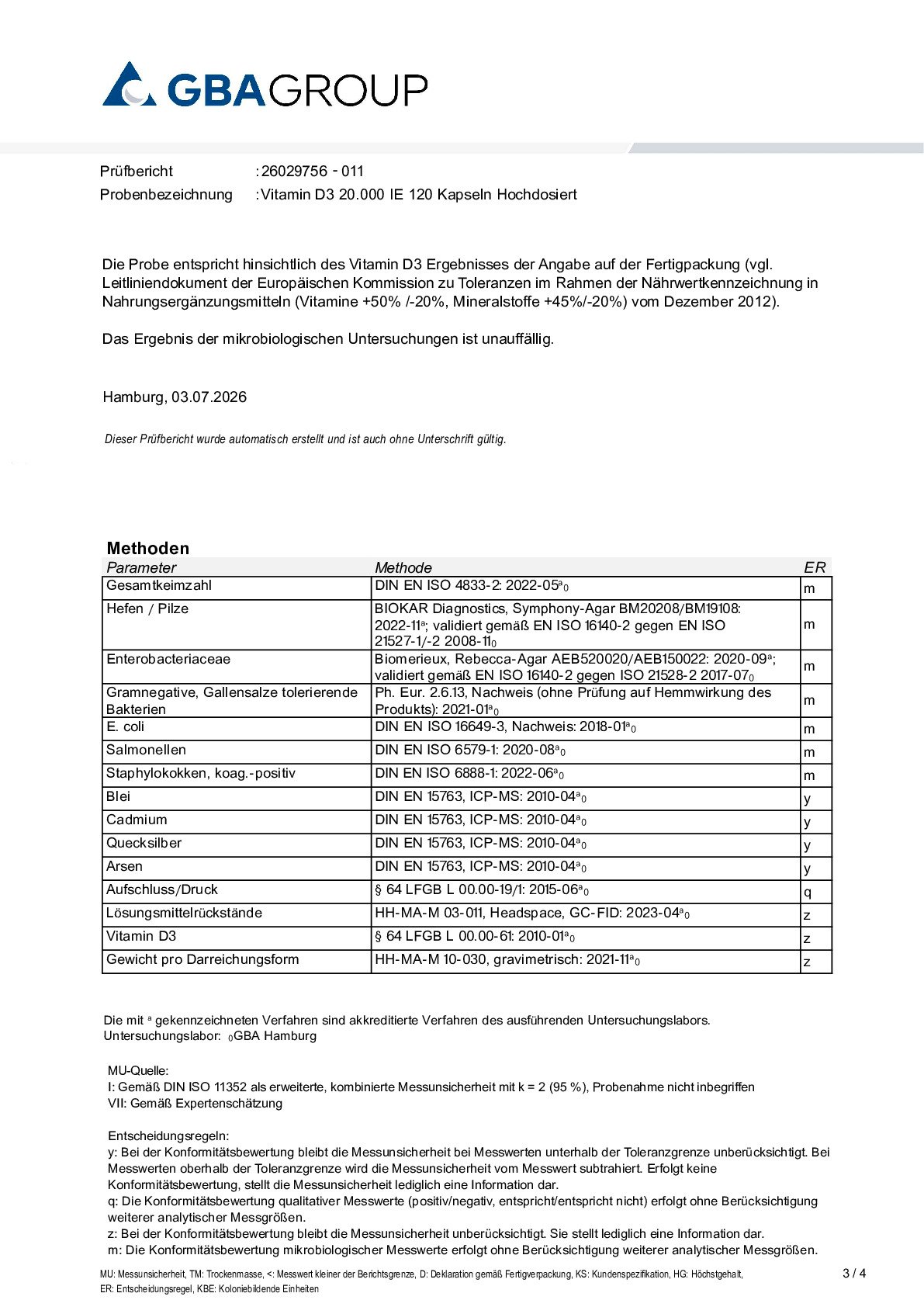 ACTIVE INGREDIENT/HEAVY METALS/MICROBIOLOGY/RESIDUAL SOLVENTS