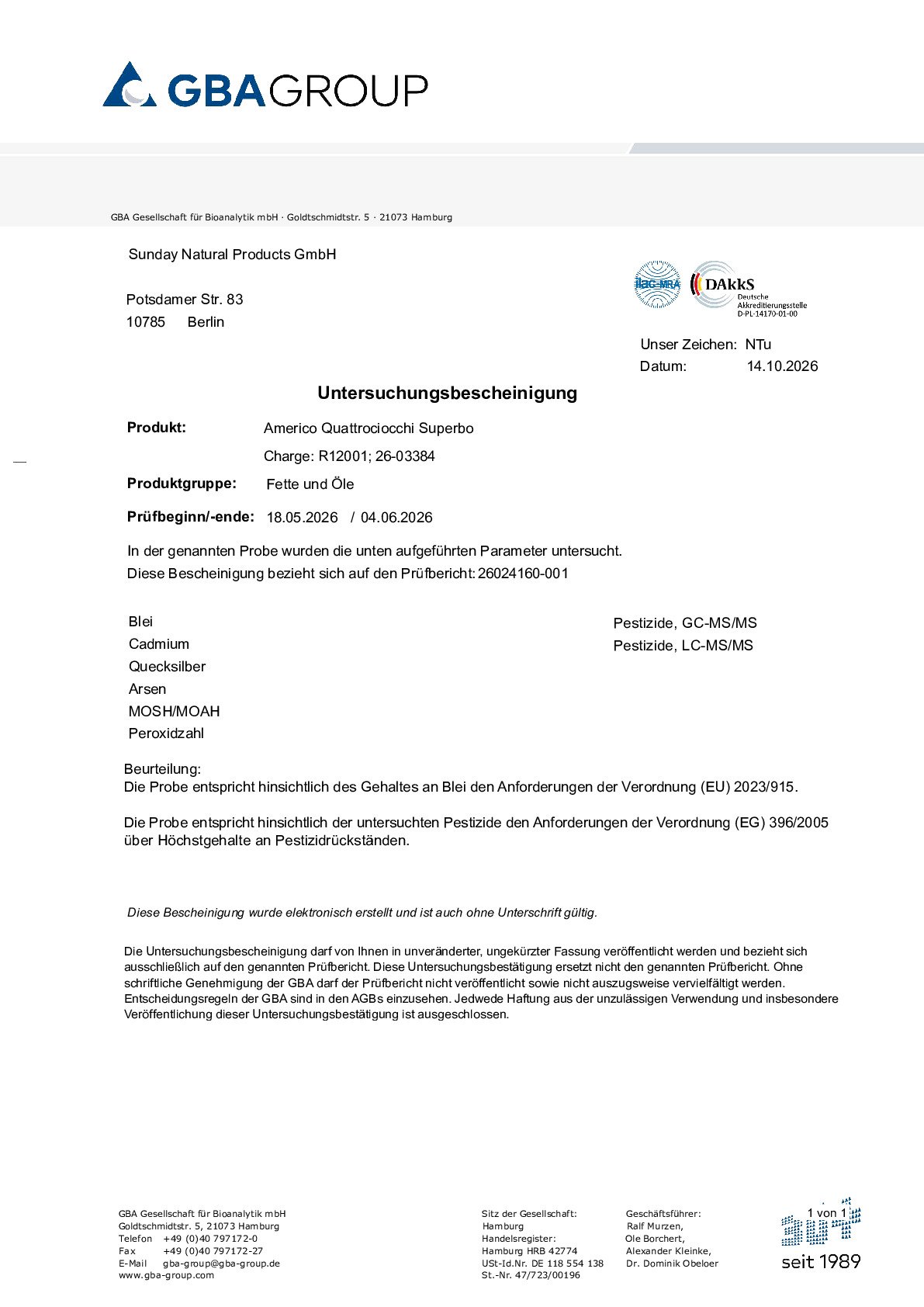 KONFORMITÄTSERKLÄRUNG KONFORMITÄTSERKLÄRUNG