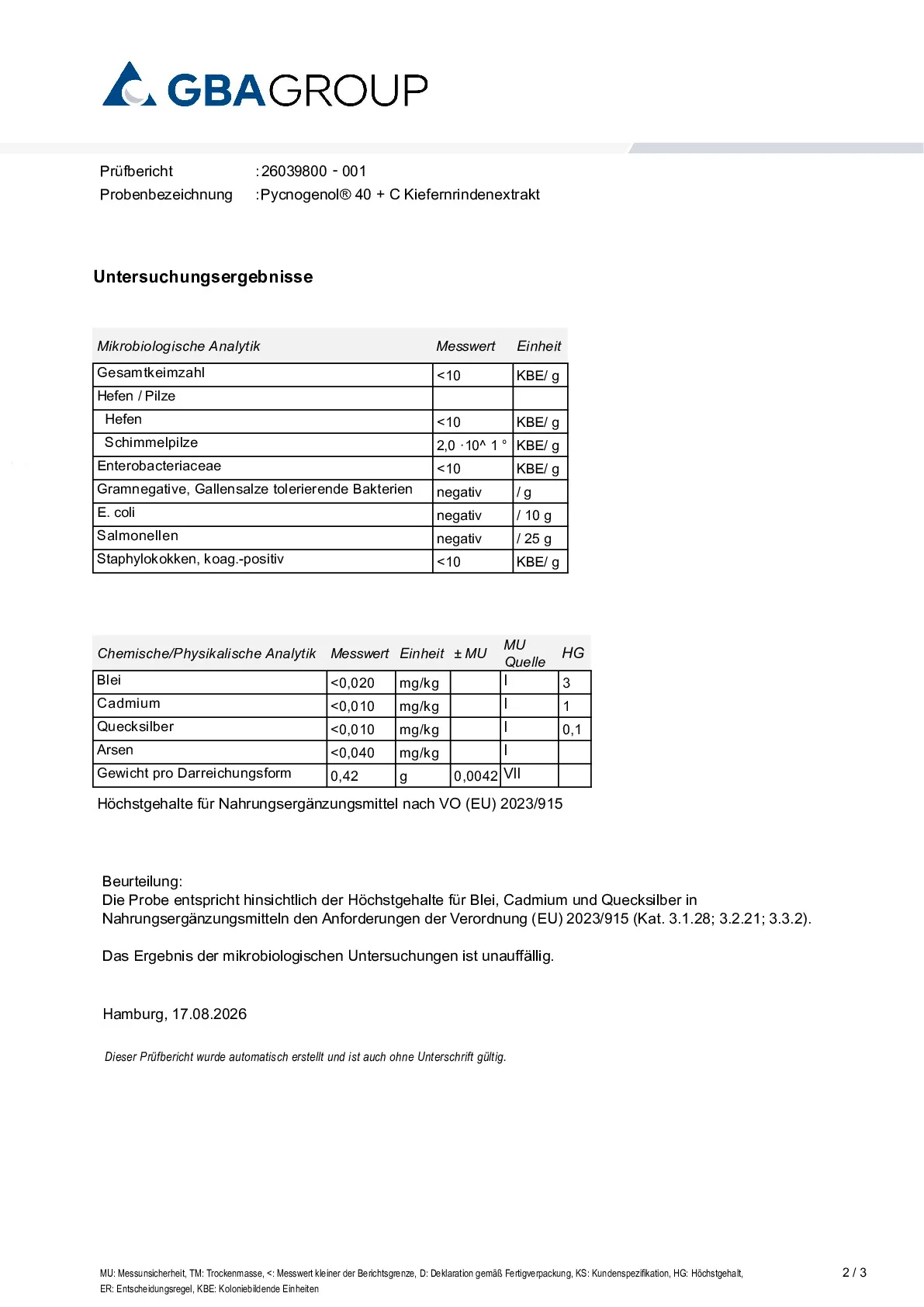 HEAVY METALS/MICROBIOLOGY HEAVY METALS/MICROBIOLOGY
