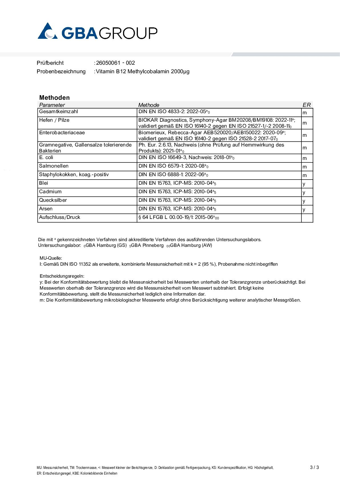 MÉTAUX LOURDS/MICROBIOLOGIE MÉTAUX LOURDS/MICROBIOLOGIE