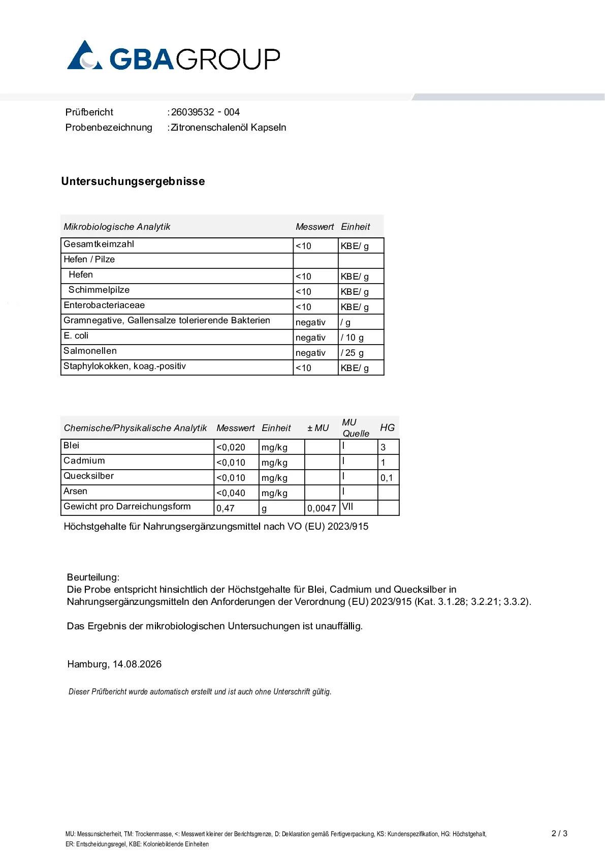 MÉTAUX LOURDS/MICROBIOLOGIE MÉTAUX LOURDS/MICROBIOLOGIE