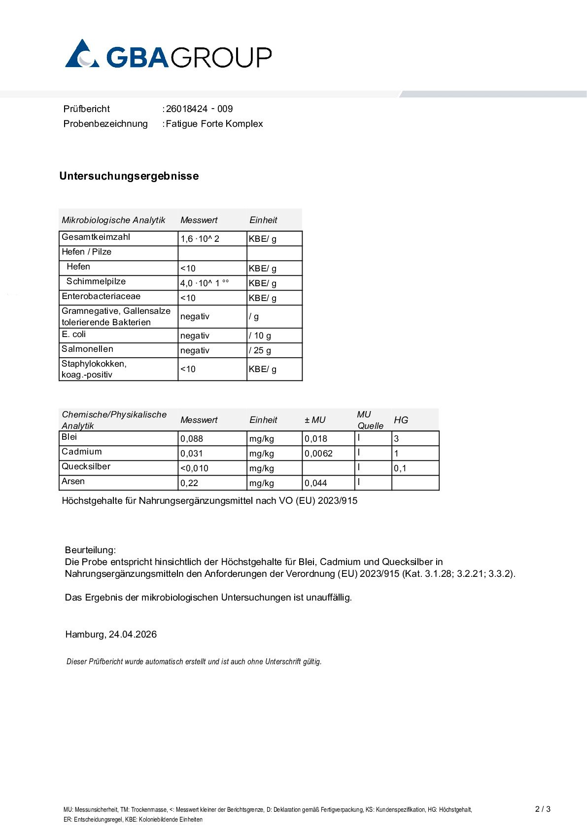 HEAVY METALS/MICROBIOLOGY HEAVY METALS/MICROBIOLOGY