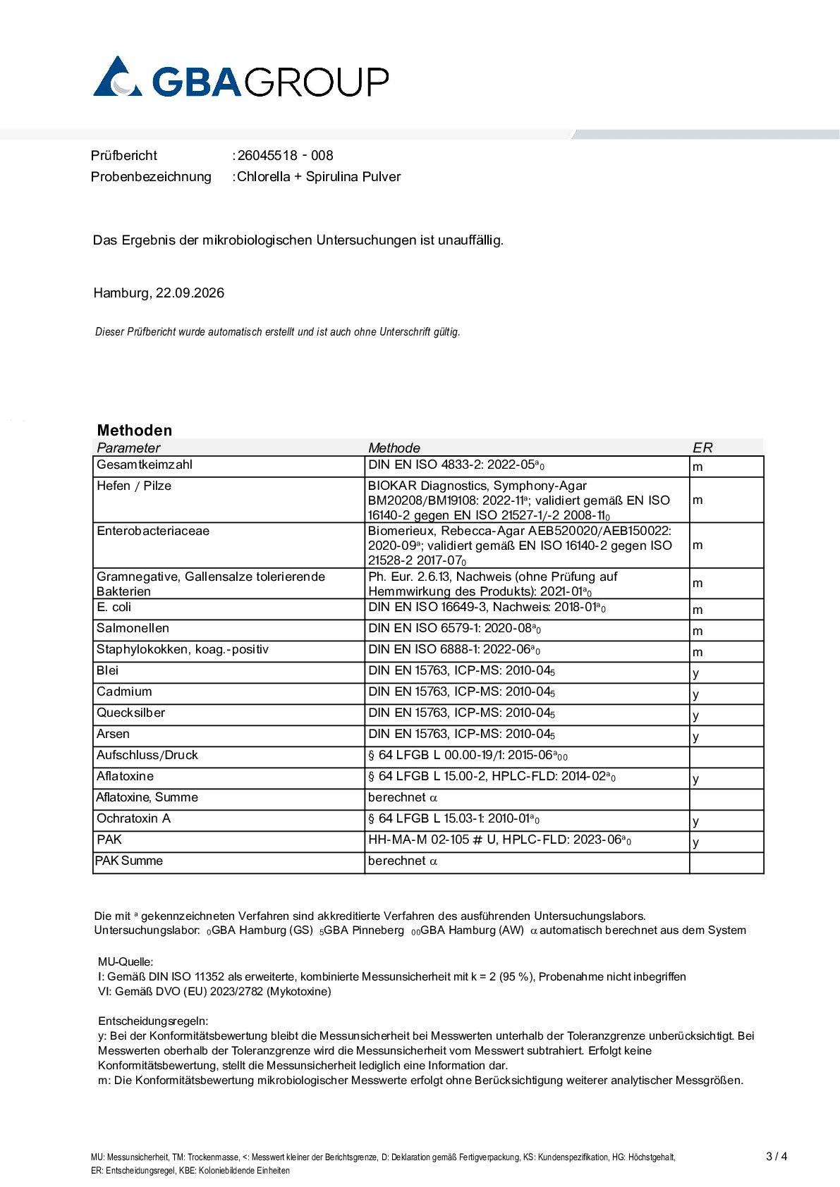 contaminants/HEAVY METALS/MICROBIOLOGY contaminants/HEAVY METALS/MICROBIOLOGY