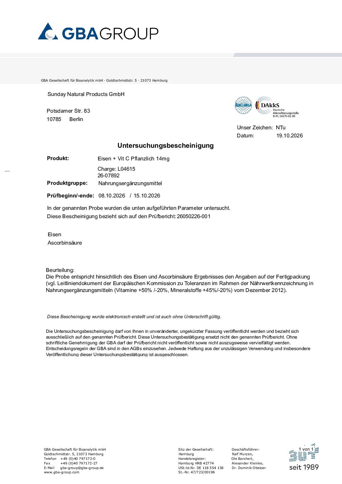 CONFORMITEITSVERKLARING