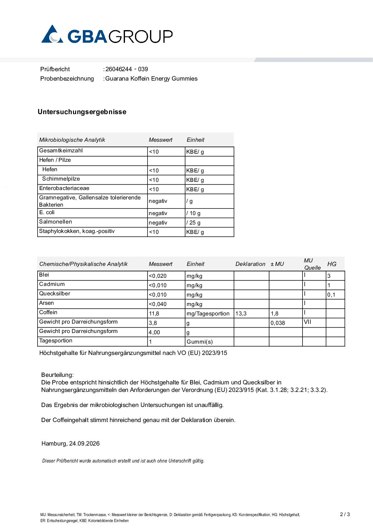 AKTIVNÍ SLOŽKY/TĚŽKÉ KOVY/MIKROBIOLOGIE AKTIVNÍ SLOŽKY/TĚŽKÉ KOVY/MIKROBIOLOGIE