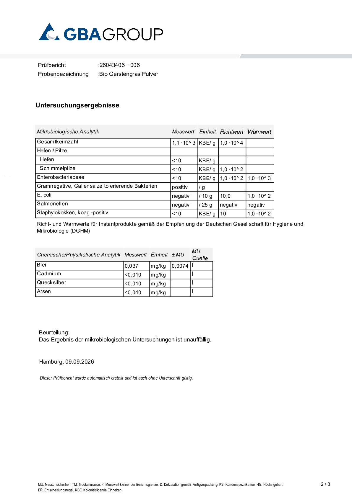 HEAVY METALS/MICROBIOLOGY HEAVY METALS/MICROBIOLOGY