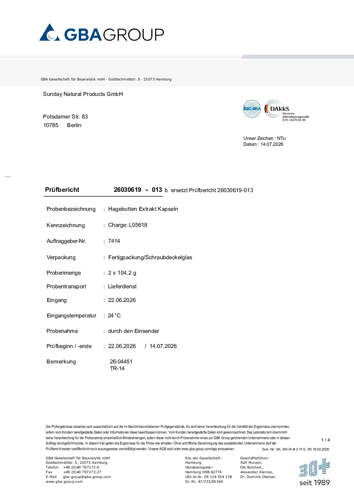 ACTIVE INGREDIENT/HEAVY METALS/MICROBIOLOGY