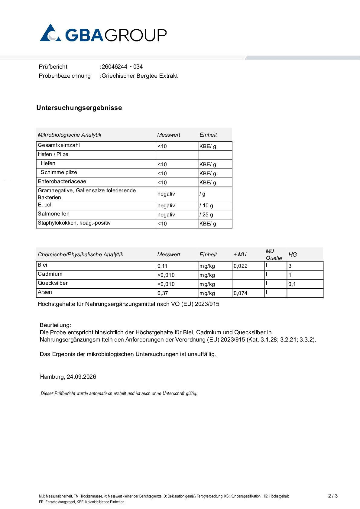 HEAVY METALS/MICROBIOLOGY HEAVY METALS/MICROBIOLOGY