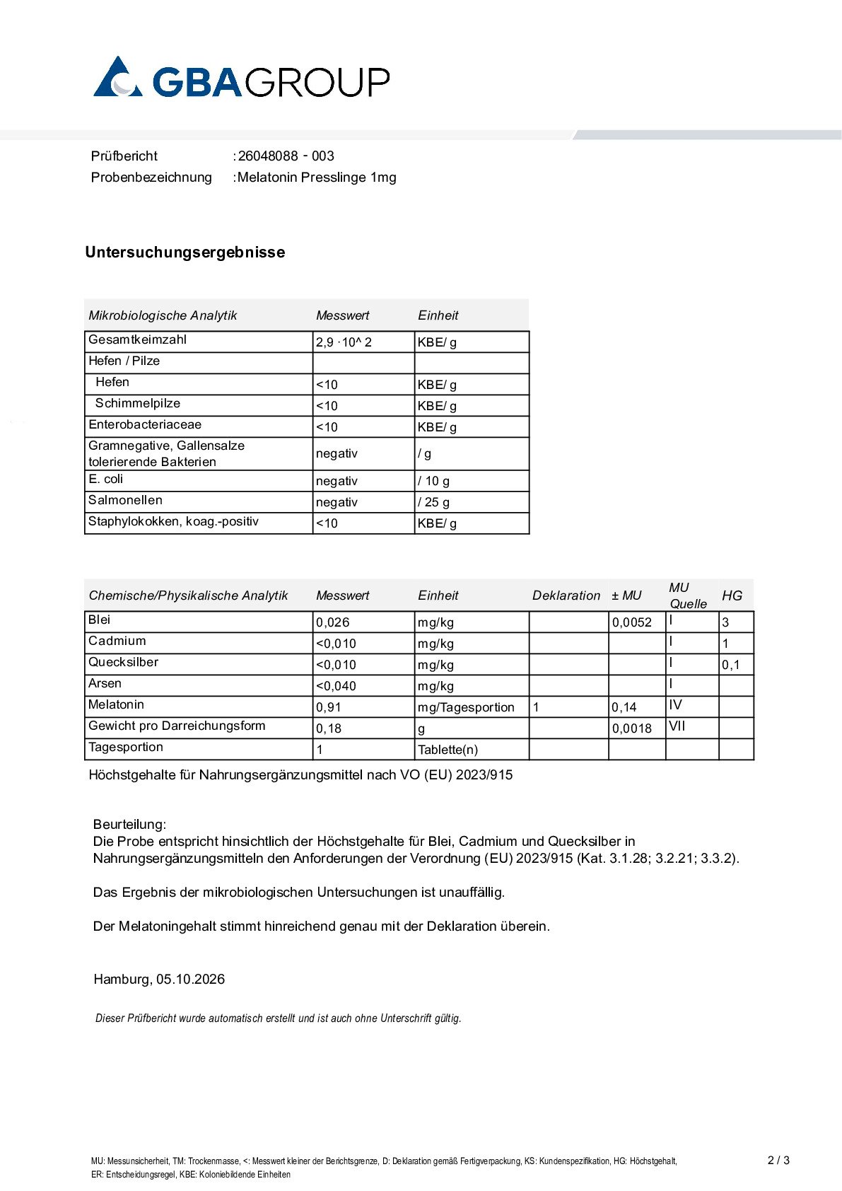 SKŁADNIKI AKTYWNE/METALE CIĘŻKIE/MIKROBIOLOGIA SKŁADNIKI AKTYWNE/METALE CIĘŻKIE/MIKROBIOLOGIA