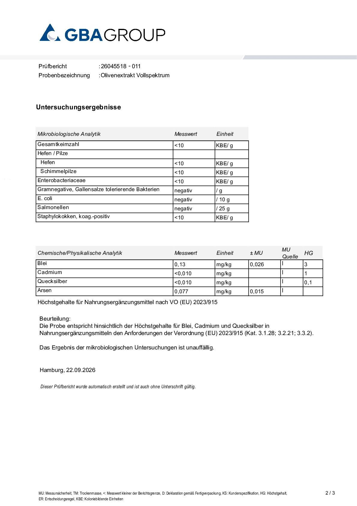 HEAVY METALS/MICROBIOLOGY HEAVY METALS/MICROBIOLOGY