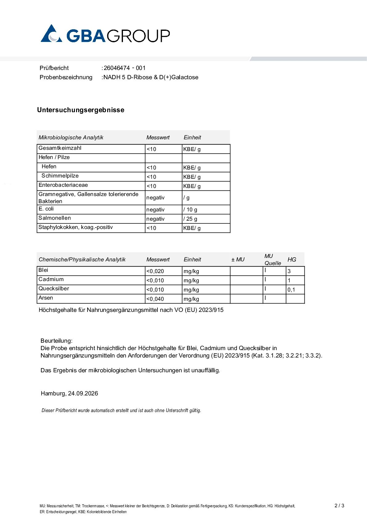 HEAVY METALS/MICROBIOLOGY HEAVY METALS/MICROBIOLOGY