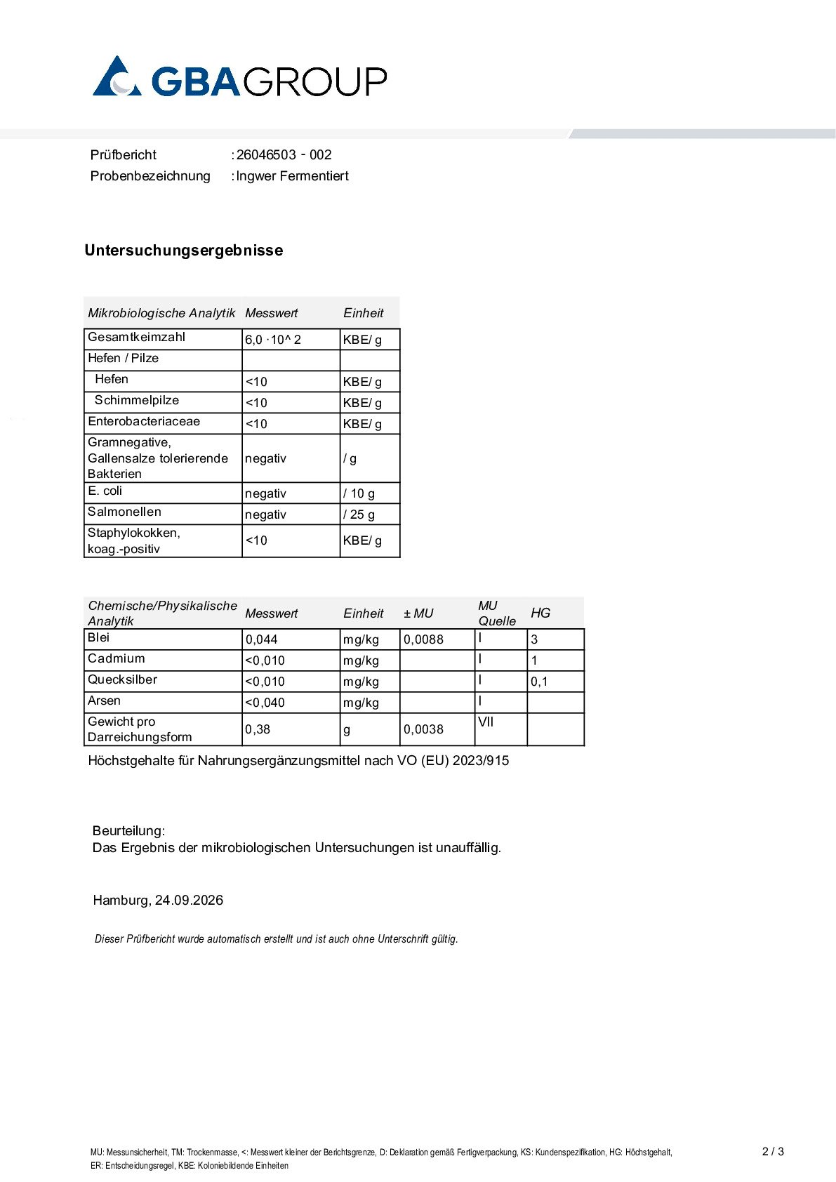 HEAVY METALS/MICROBIOLOGY HEAVY METALS/MICROBIOLOGY