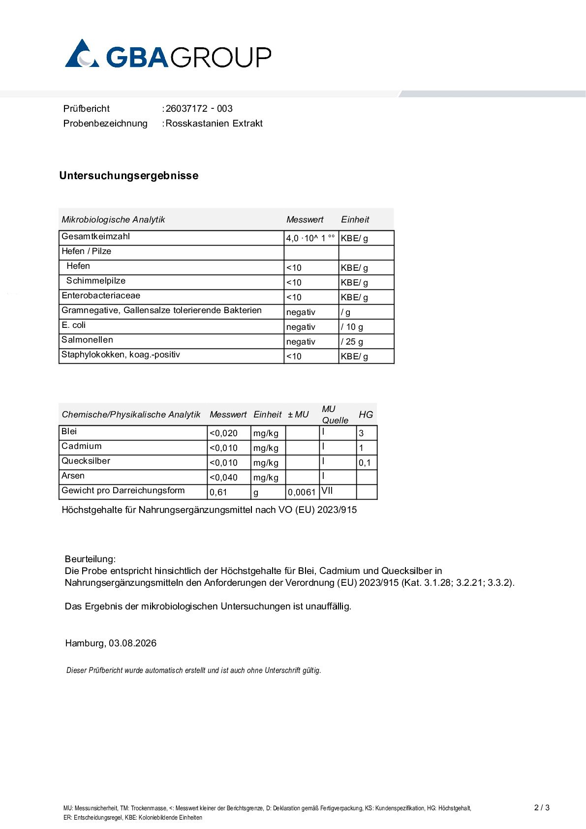 HEAVY METALS/MICROBIOLOGY HEAVY METALS/MICROBIOLOGY