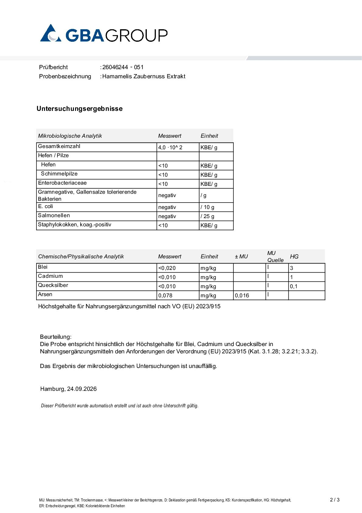 SCHWERMETALLE/MIKROBIOLOGIE