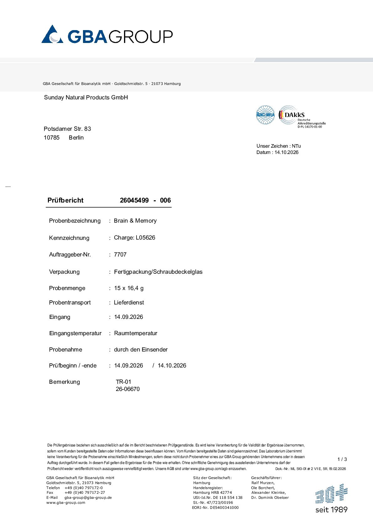 PRINCIPES ACTIFS/MÉTAUX LOURDS/MICROBIOLOGIE PRINCIPES ACTIFS/MÉTAUX LOURDS/MICROBIOLOGIE