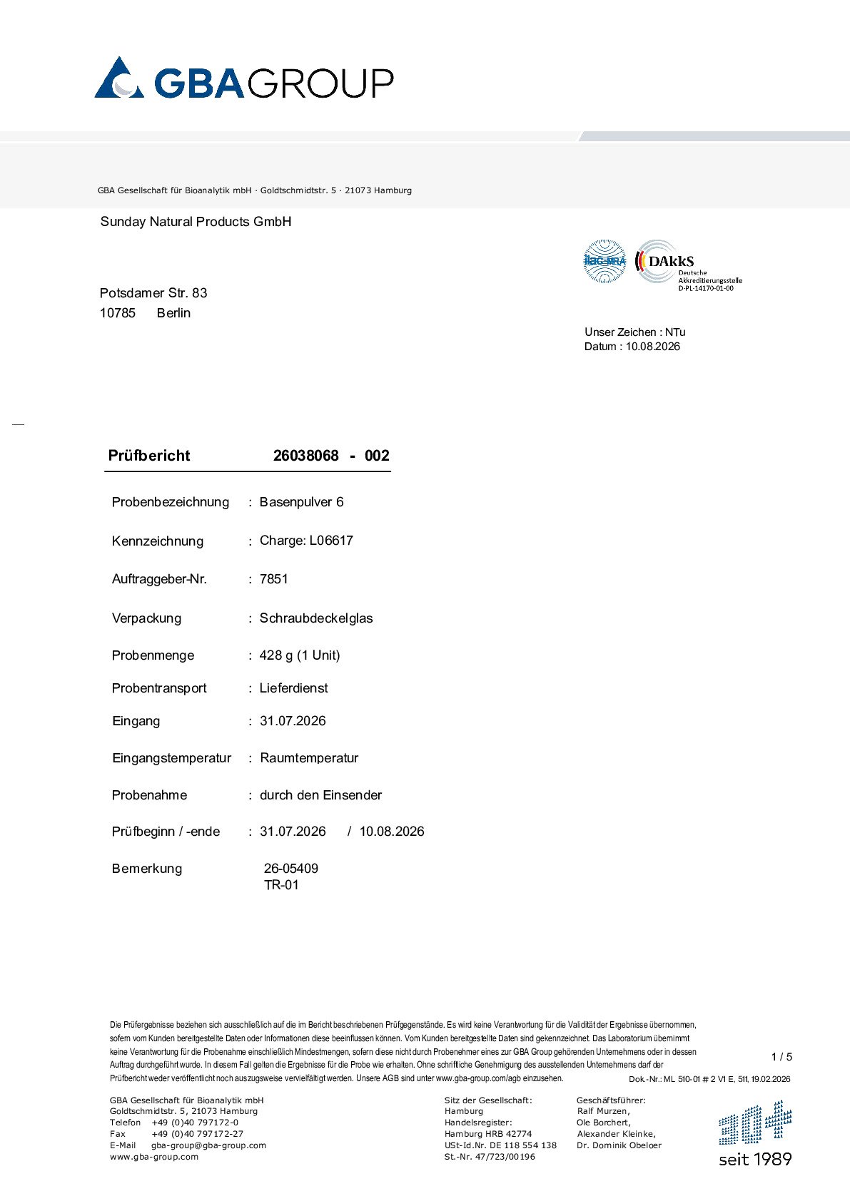 AKTIVER ZUTATEN/SCHWERMETALLE