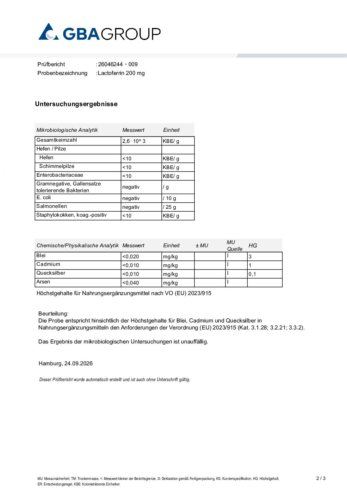 SCHWERMETALLE/MIKROBIOLOGIE