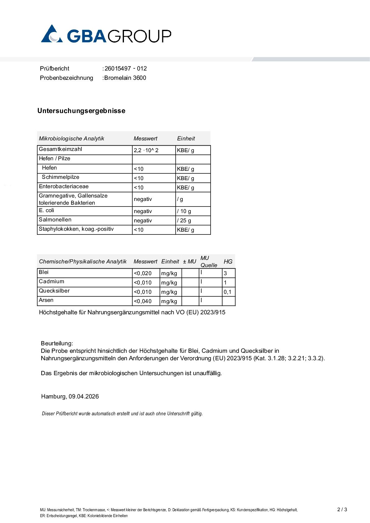 HEAVY METALS/MICROBIOLOGY HEAVY METALS/MICROBIOLOGY