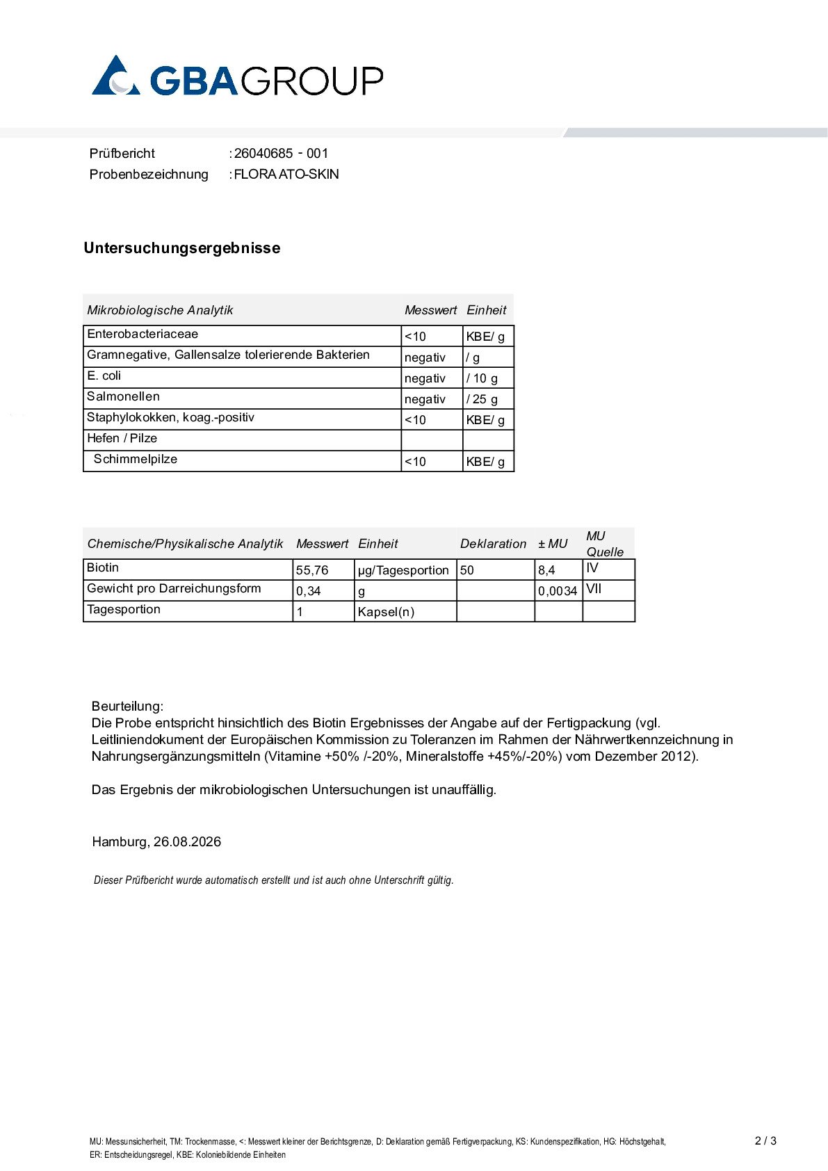 ACTIVE INGREDIENT/MICROBIOLOGY ACTIVE INGREDIENT/MICROBIOLOGY