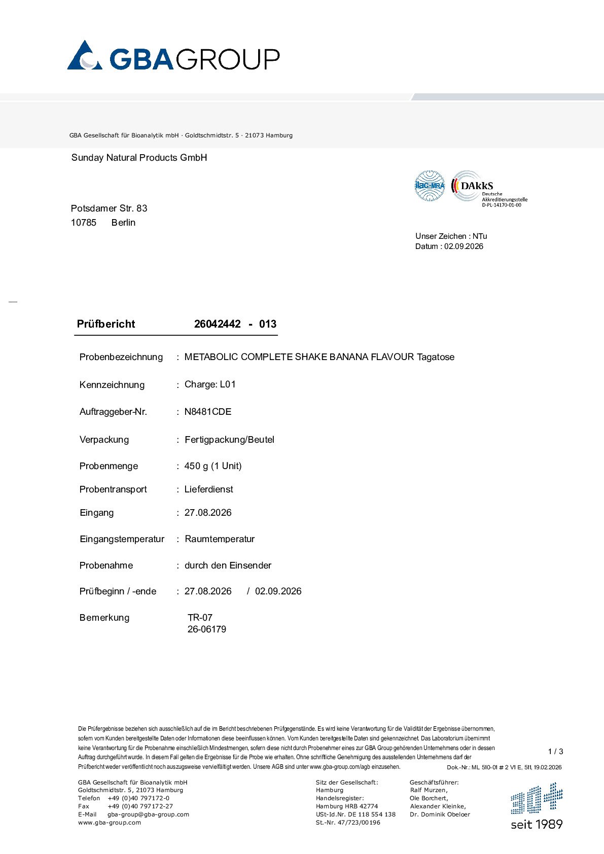 SCHWERMETALLE/MIKROBIOLOGIE SCHWERMETALLE/MIKROBIOLOGIE