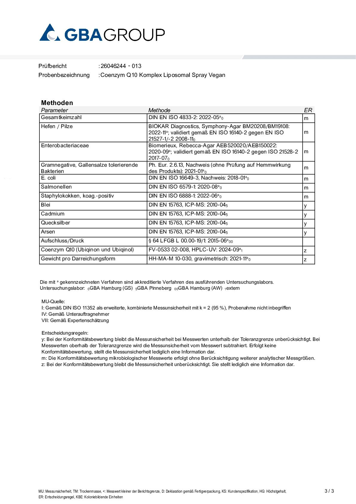 PRINCIPI ATTIVI/METALLI PESANTI/MICROBIOLOGIA PRINCIPI ATTIVI/METALLI PESANTI/MICROBIOLOGIA