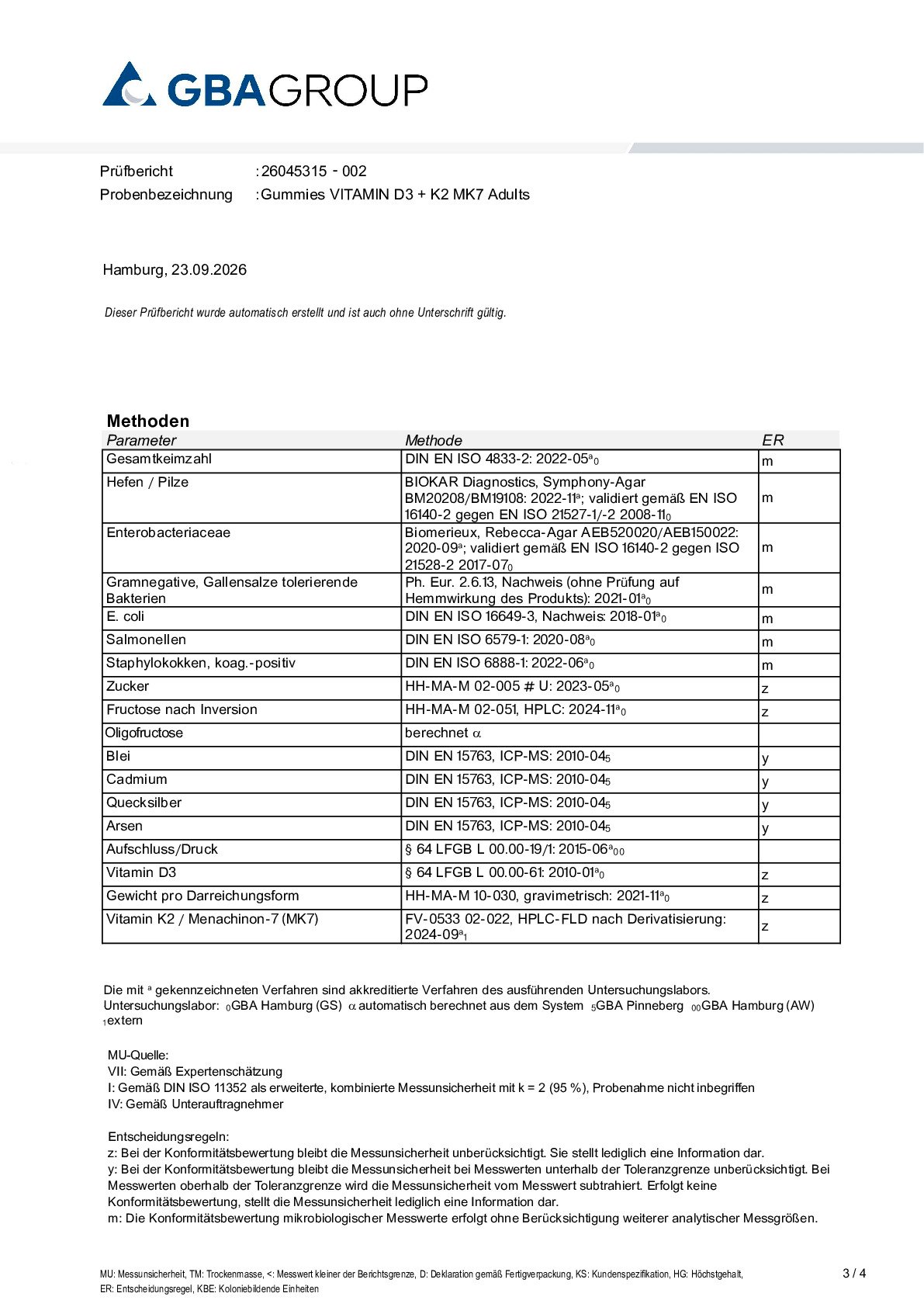 PRINCIPES ACTIFS/MÉTAUX LOURDS/MICROBIOLOGIE PRINCIPES ACTIFS/MÉTAUX LOURDS/MICROBIOLOGIE