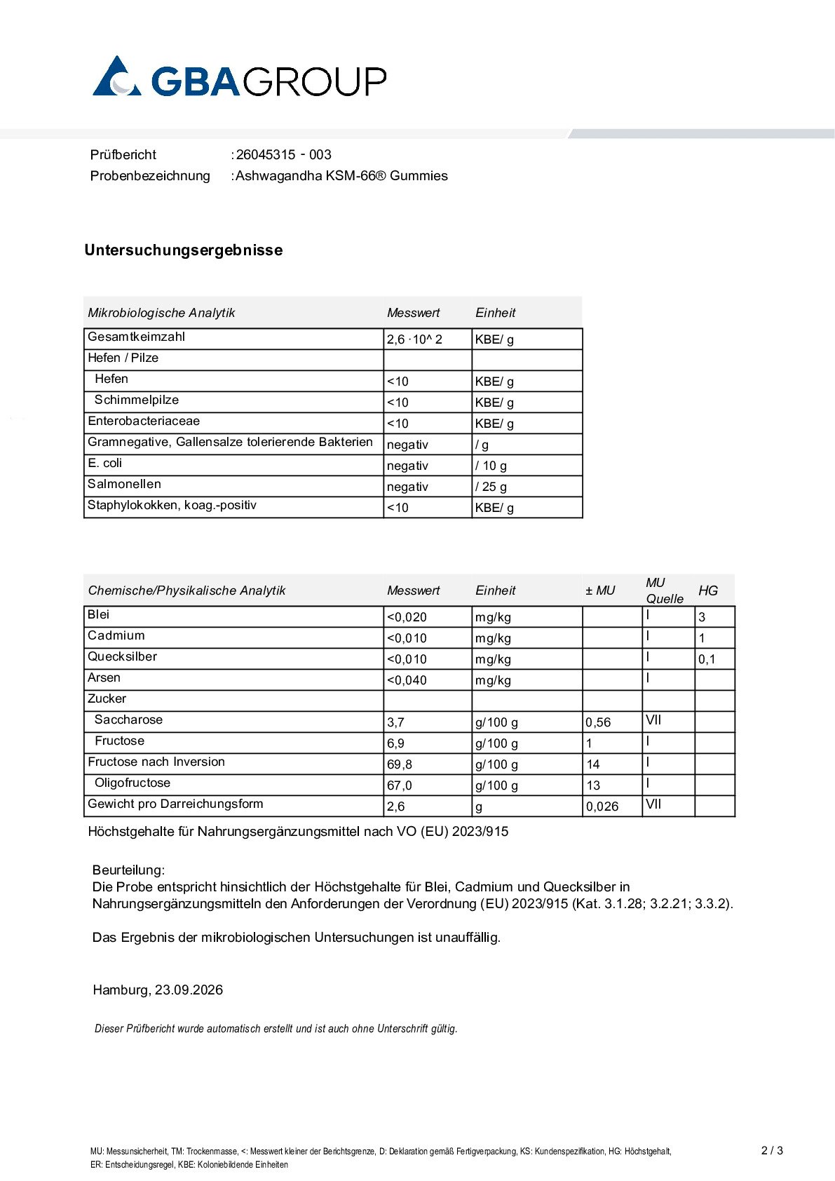 PRINCIPI ATTIVI/METALLI PESANTI/MICROBIOLOGIA