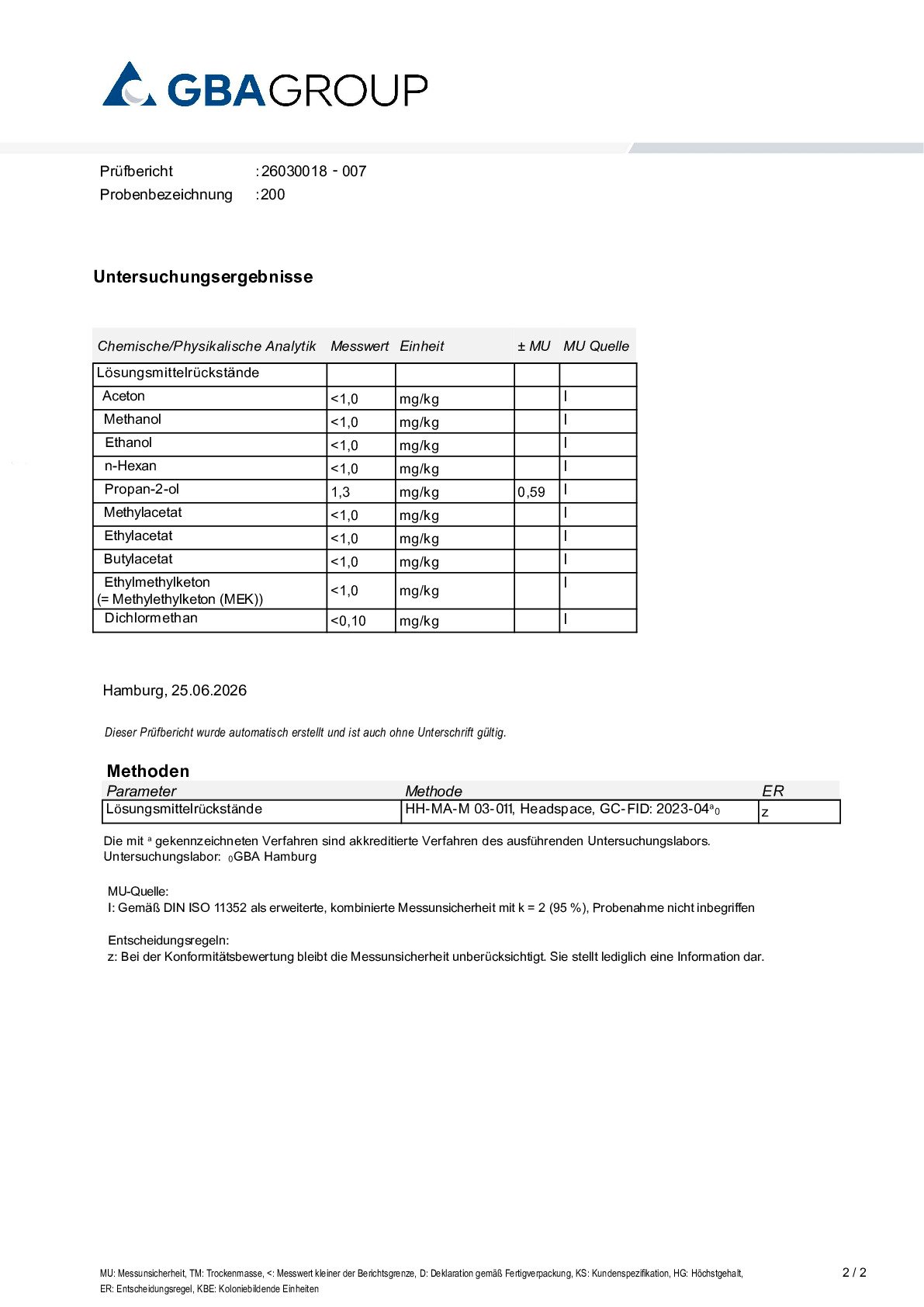 RESTLÖSUNGSMITTEL RESTLÖSUNGSMITTEL